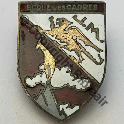 CENTRE ECOLE DES CADRES MONTROC Mars 44 apres dissolution du 01.02.44  BERAUDY VAURE Bol fenetre Grenu FOND BLANC Src.historiacollection2a PV298Eur 
